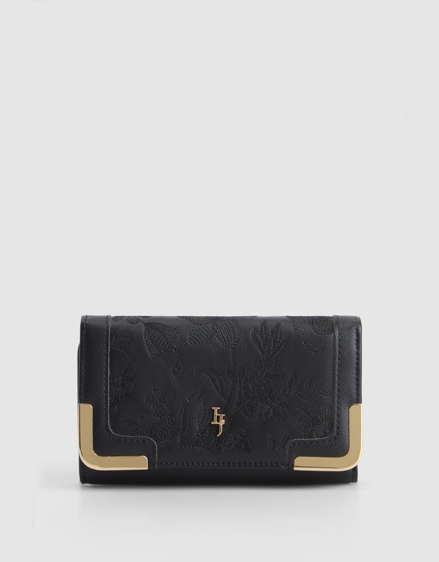 Laura Jones - Embroidered Trifold Wallet
