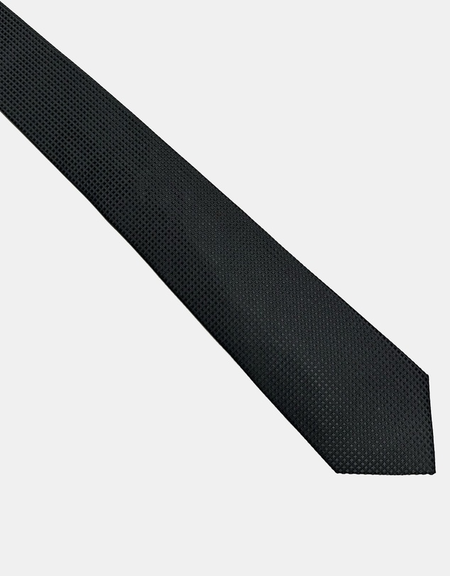 Henry Bucks - HENRY Textured 8cm Silk Tie BLACK
