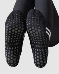 High Heel Jungle - Varsity Pilates/Yoga Grip Socks - 3 Pack
