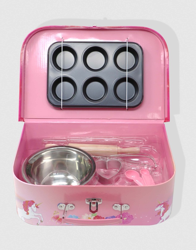 Pink Poppy - Unicorn Butterfly 6 Piece Kids Baking Set & Carry Case