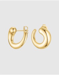 Rosefield - Dome Swirl Gold-Tone Stud Earrings