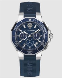 Plein Sport - PLEIN TITAN Watch 46mm Blue Dial and Blue Silicone Strap