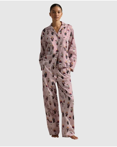 Polo Ralph Lauren - Madison Cotton Long Sleeve Button Down Pyjama Set