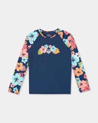 Roxy - Girls 2 to 7 Morning Flower Lycra Set Rash Vest