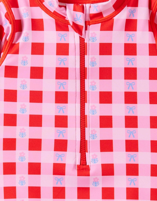 Cotton On Kids - Lucy Long Sleeve Ruffle Back Swimsuit
