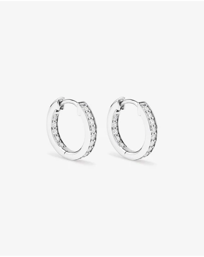 Michael Hill - 15mm Cubic Zirconia Huggie Hoop Earrings in Sterling Silver