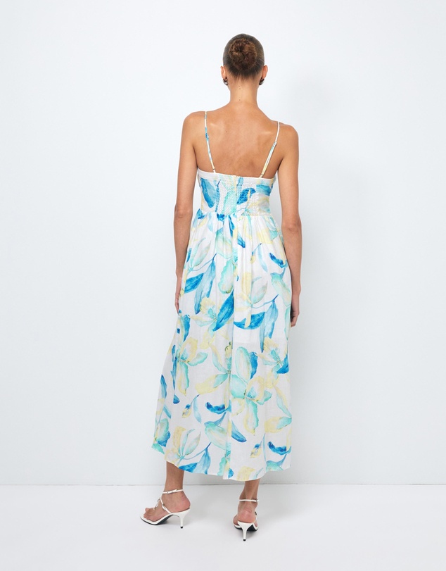 AERE - Kira Linen Midi Dress