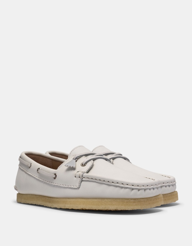 Clarks - Godney Boat (W) White