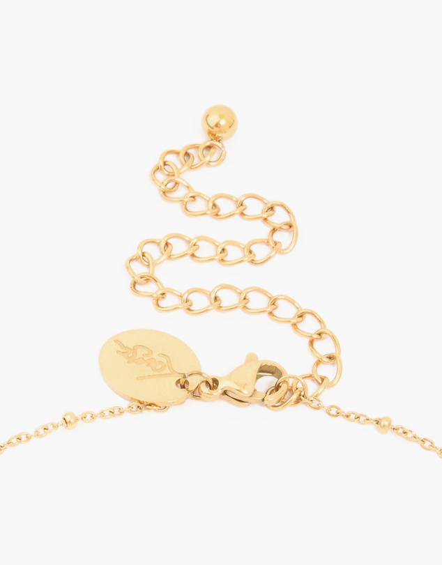 Lovisa - Waterproof Gold Plated Stainless Steel Diamante Mary Pendant Necklace