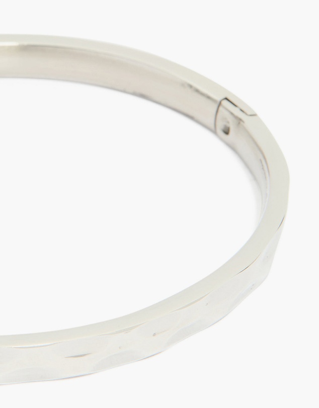 Lovisa - Waterproof Stainless Steel Hammered Hinged Bangle