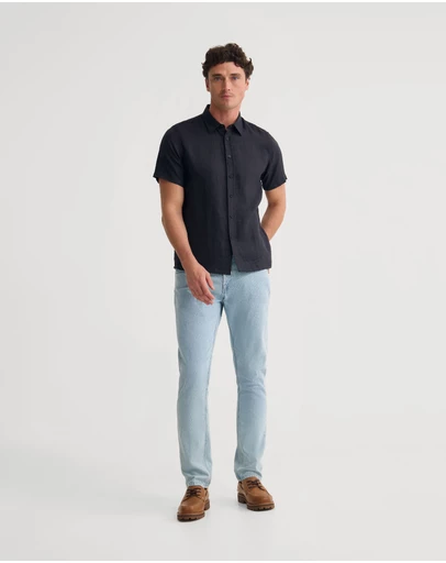 Oxford - Leyton French Linen Short Sleeve Shirt