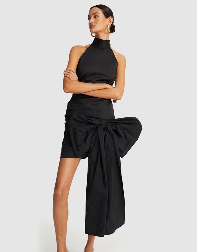 ROTATE - Satin Bow Dress