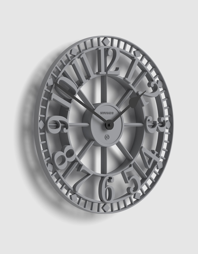 Newgate - Newgate Warehouse Wall Clock-Clockwork Grey