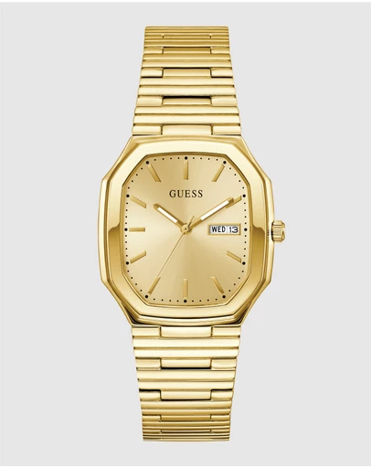GUESS - Guess Oliver Mens Gold Tone Date Watch