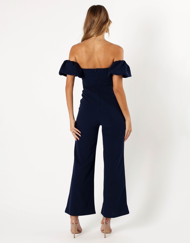 Petal & Pup - Tamra Off Shoulder Jumpsuit - Navy
