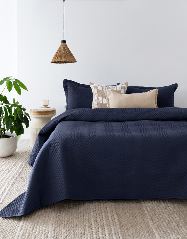 Bambury - Herringbone Embossed Coverlet Set