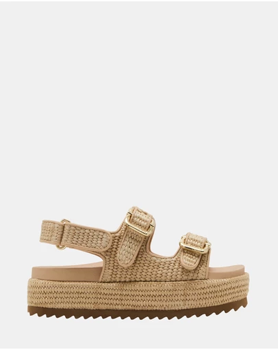 Steve Madden - Boxerr Natural Raffia Sandals