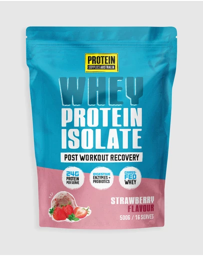 Protein Supplies Australia - Strawberry WPI (Whey Protein Isolate) - 500g