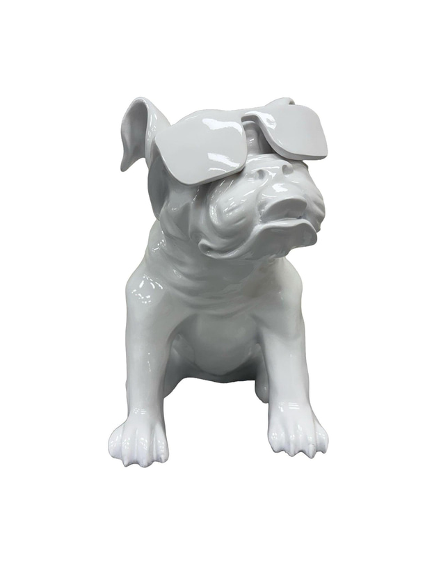 Urban Attitude - Urban Attitude Bulldog Statue - Gloss White
