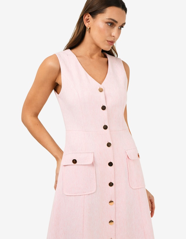 Forcast - Valena Tweed Midi Dress