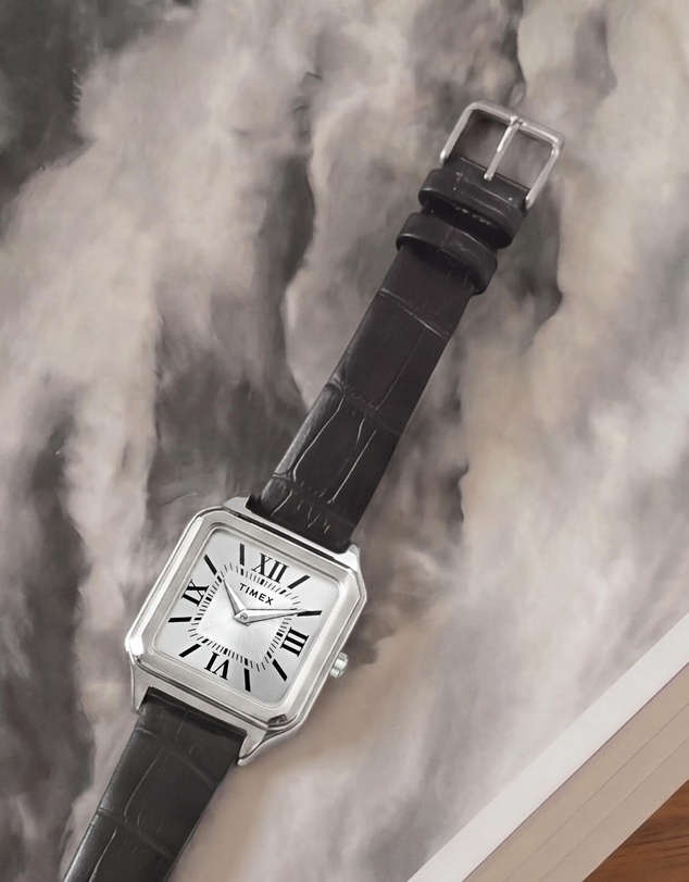 TIMEX - Addison 23mm Black Leather Strap Watch