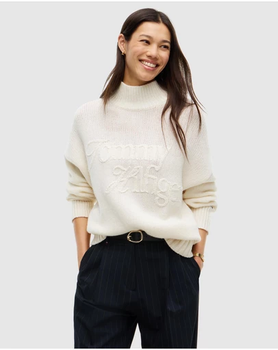 Tommy Hilfiger - Heritage Pure Wool Mock Neck Jumper