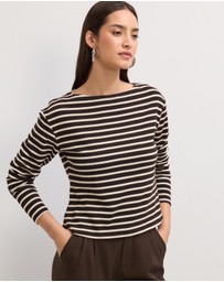 The Fated - Sasha Striped Jersey Top