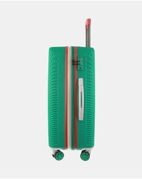 GAP - GAP Stripe Large Hard Shell with Mini Beauty Case Set + Leather Tag