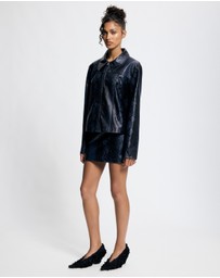 Lover - Evanthe Python Leather Look Jacket
