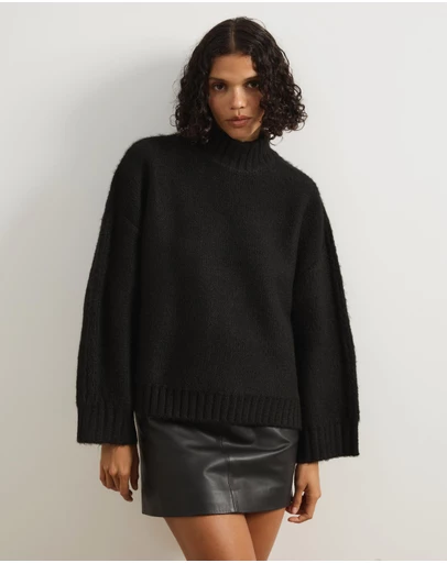 Atmos&Here - Charll Funnel Neck Knit Jumper
