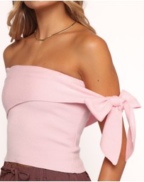 Petal & Pup - Charama Off Shoulder Knit Top - Pink