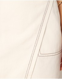 Petal & Pup - Drew Denim Skirt - Off White