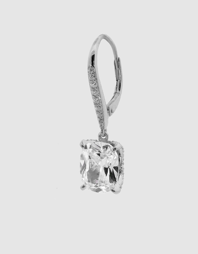 Georgini - Sydney Soirée Elaine Cushion Cut Earrings Silver