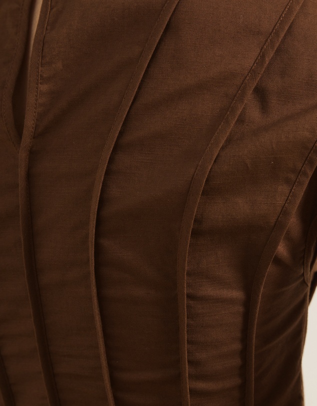 Atmos&Here - Ada Panelled Linen Blend Top