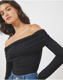 Atmos&Here - Off Shoulder Bamboo Blend Top