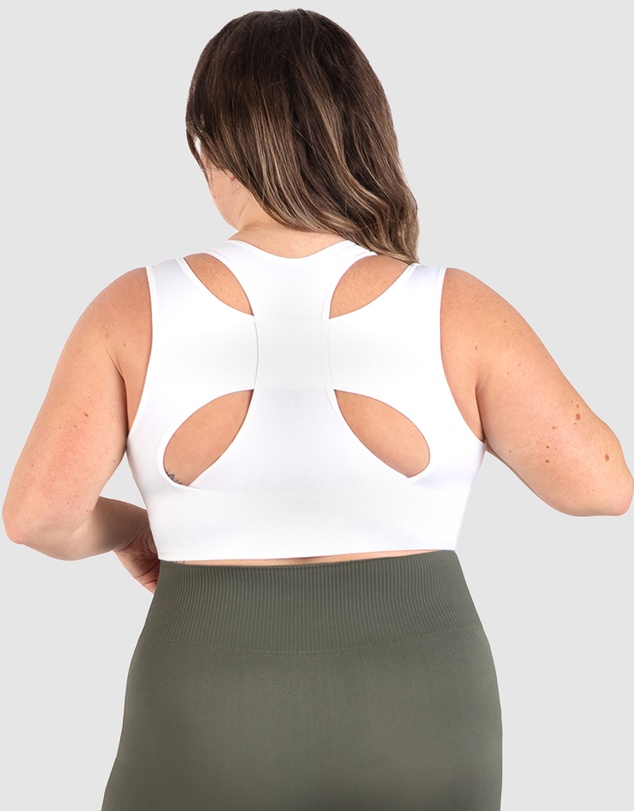 B Free Intimate Apparel - Double Racer Seamless Padded Sports Bra (B-C-D-DD-E-F-G-H) Cup