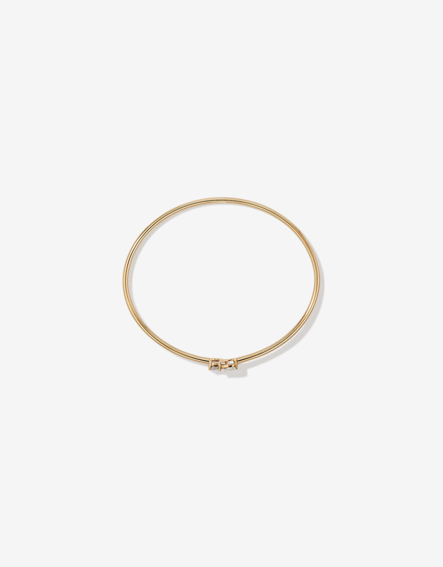 Michael Hill - 0.60 Carat TW of Laboratory-Grown Pear Cut Diamond Torque Bangle in 10kt Yellow Gold