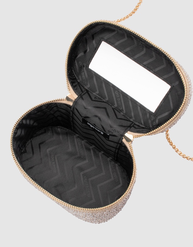 Olga Berg - Beckie Zip Top Crystal Bag