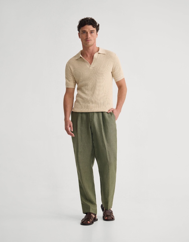 Oxford - Huck Lined Knitted Polo
