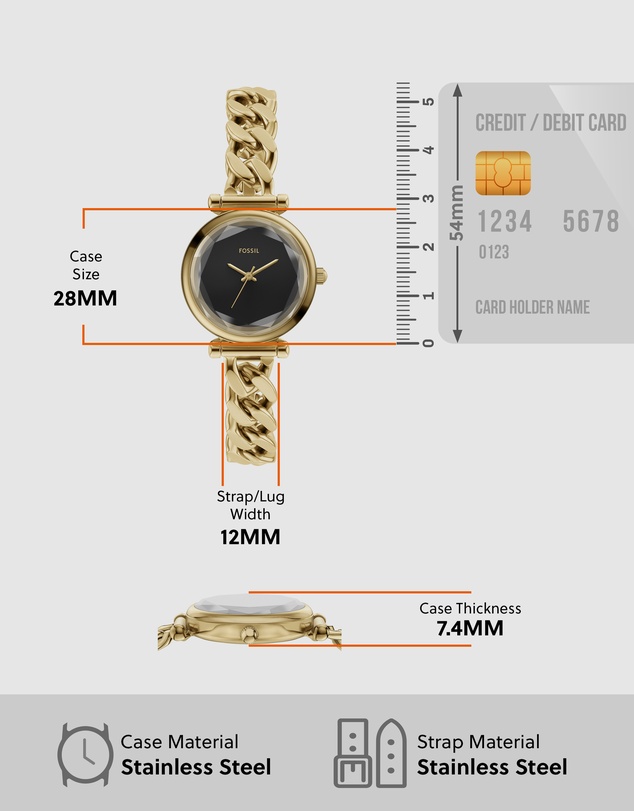 Fossil - Carlie Gold Tone Analogue Watch
