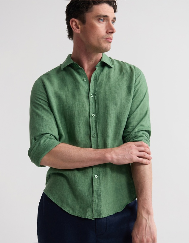 Oxford - Cooper Ls Delave Linen Shirt