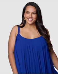 Pink Dusk by Curve Project - Sinful Heart Pleated Maxi Dress