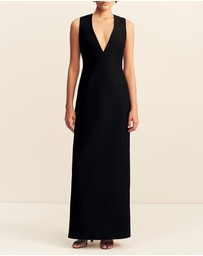 Shona Joy - Otis Plunged Fitted Maxi Dress