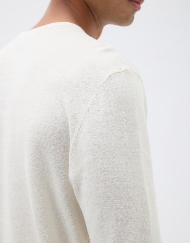 AERE - Linen Blend Long Sleeve Henley