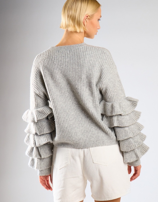 Glamorous - Tiered Ruffle Sleeve Sweater