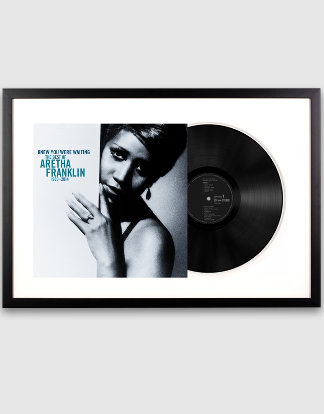 iWorld - Framed Aretha Franklin Knew You Were Waiting: The Best of Aretha Franklin 1980-2014 Vinyl Album Art