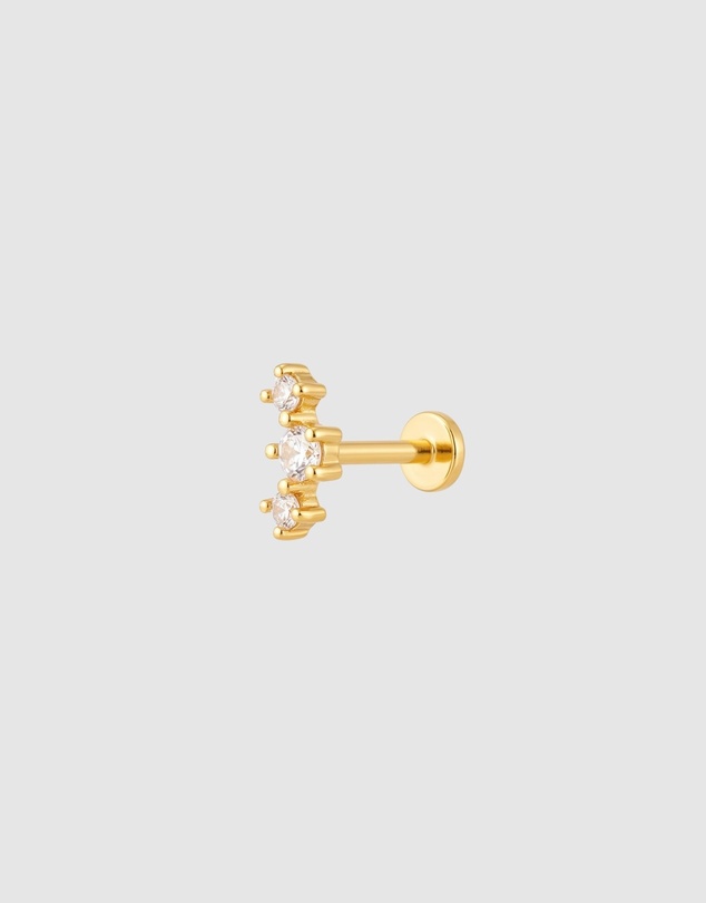 HOUSE OF SLANI - Gold Luma Flatback Helix Ear Piercing