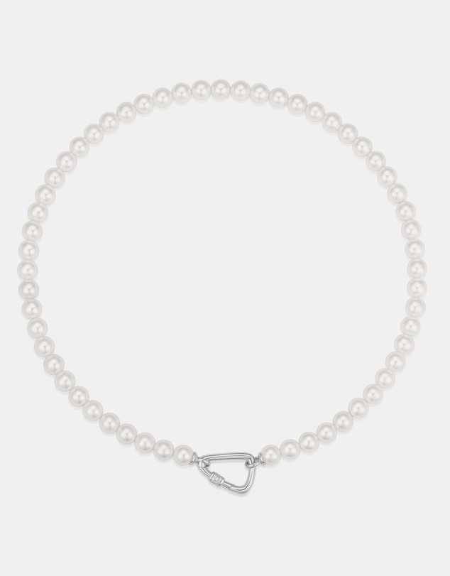 Ania Haie - Silver Lobster Clasp Shell Pearl Necklace