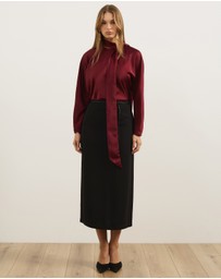 Atmos&Here - Caliah Satin Scarf Top