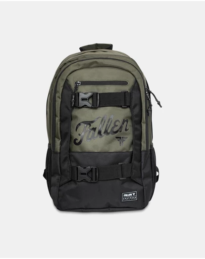 Fallen Footwear - Fallen Footwear Fury Board Nylon Ripstop Backpack 24L Unisex - Olive / Black